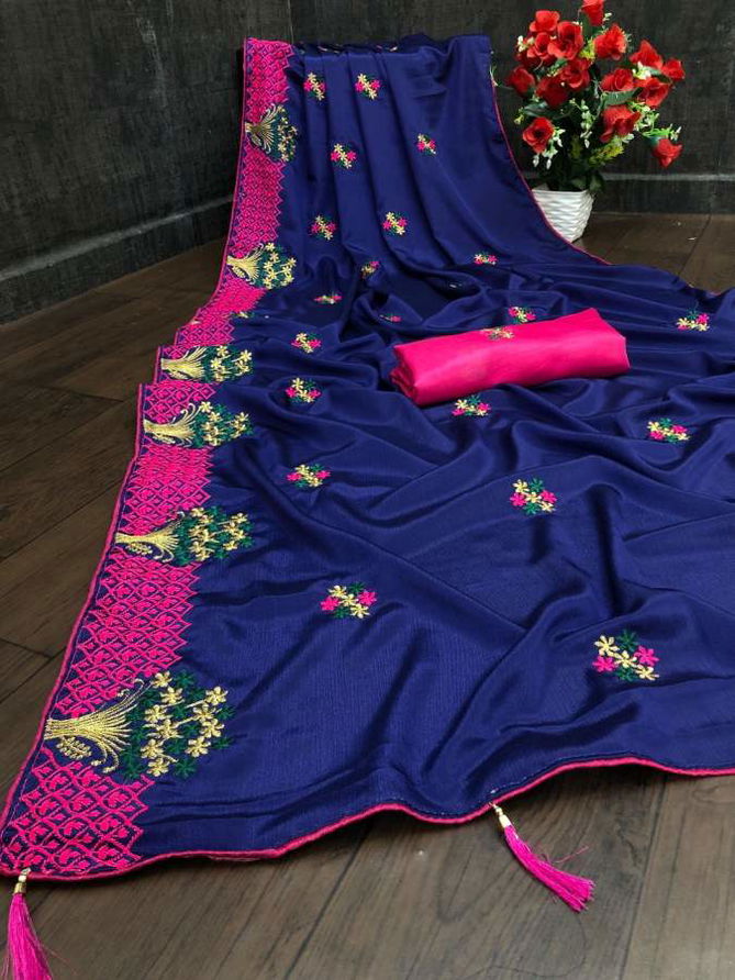 Vichitra Tree Vichitra Silk Designer Fancy Wear Latest Saree Collection